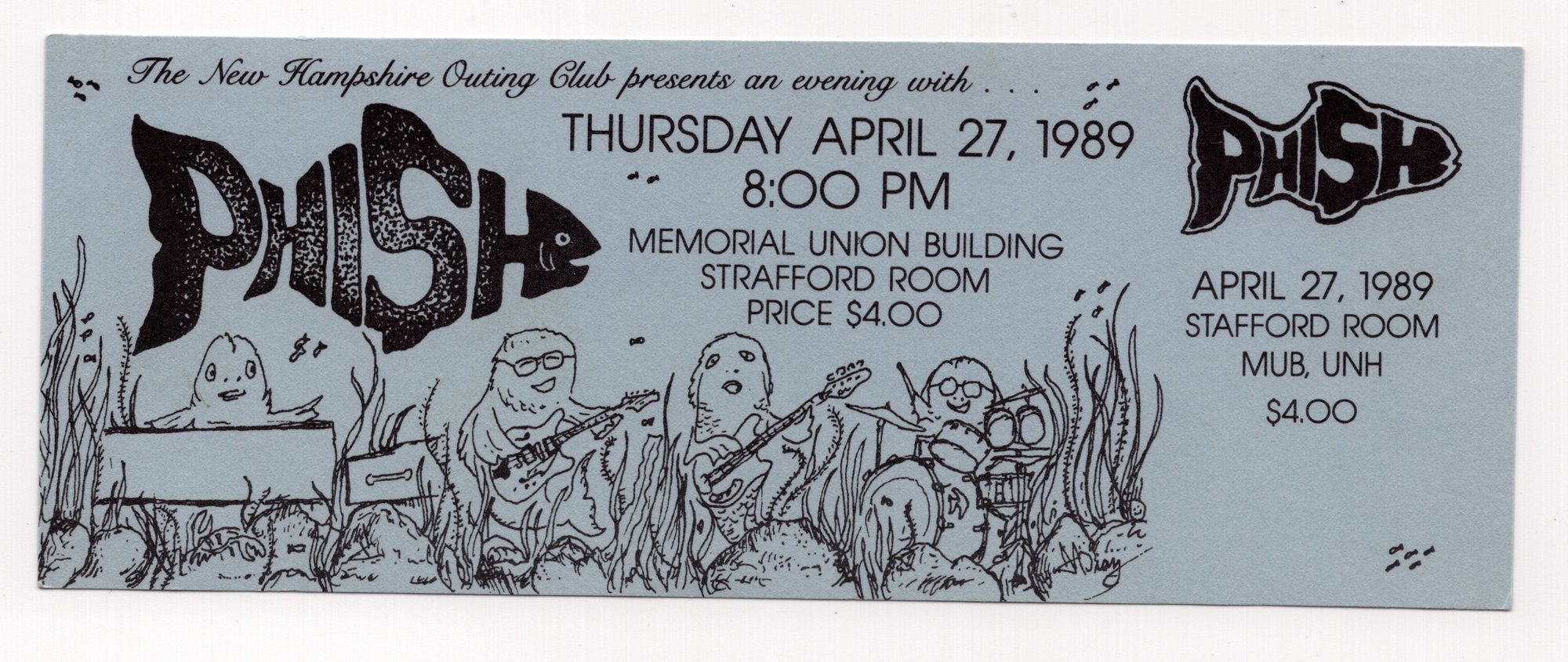 Ticket for 1989-04-27 at University Of New Hampshire