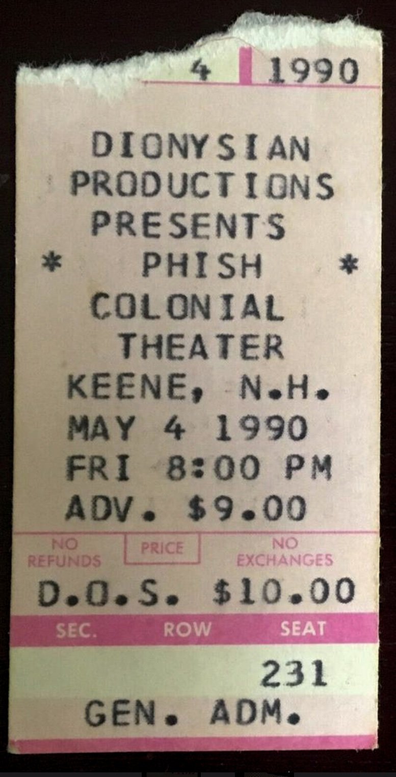 Ticket for 1990-05-04 at The Colonial Theatre