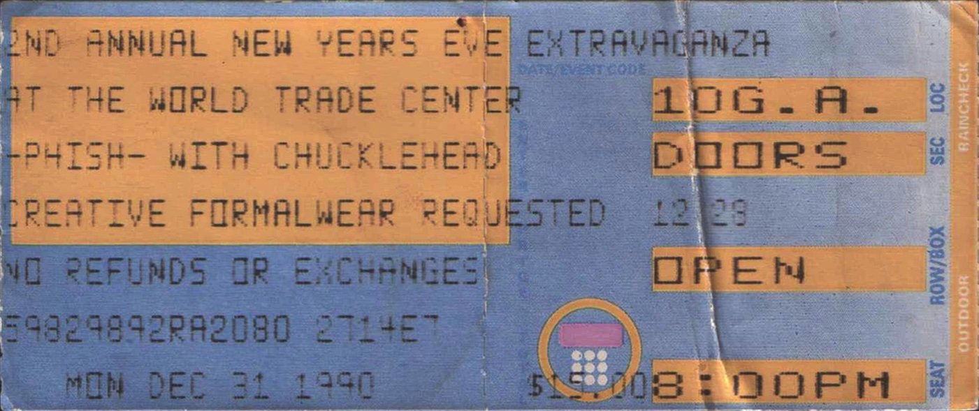 Ticket for 1990-12-31 at World Trade Center Exhibition Hall