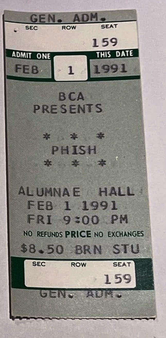 Ticket for 1991-02-01 at Brown University
