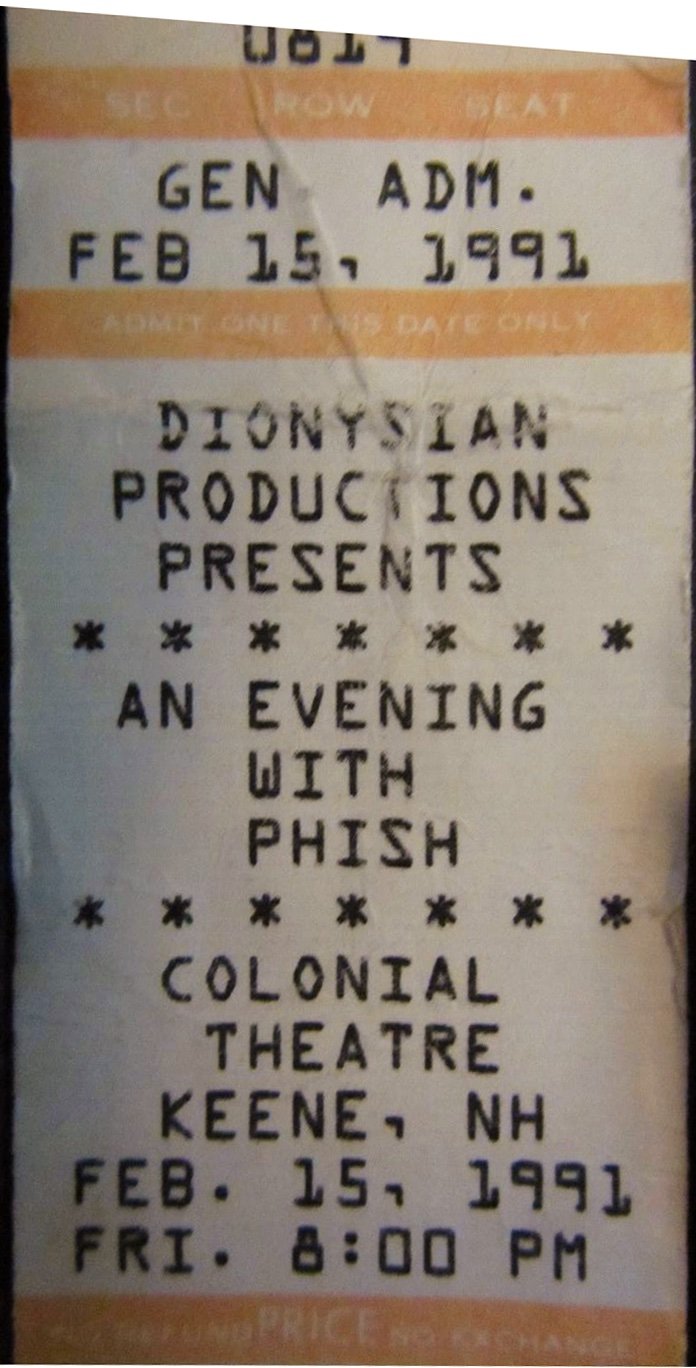 Ticket for 1991-02-15 at The Colonial Theatre