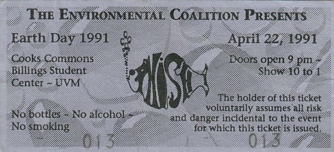 Ticket for 1991-04-22 at University Of Vermont