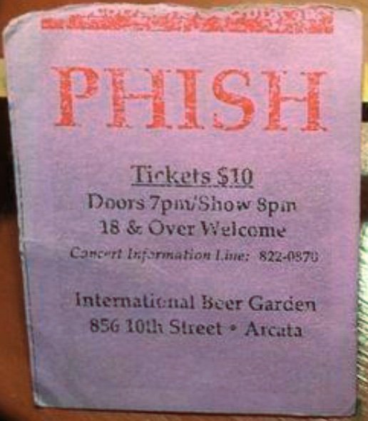 Ticket for 1991-10-15 at International Beer Garden