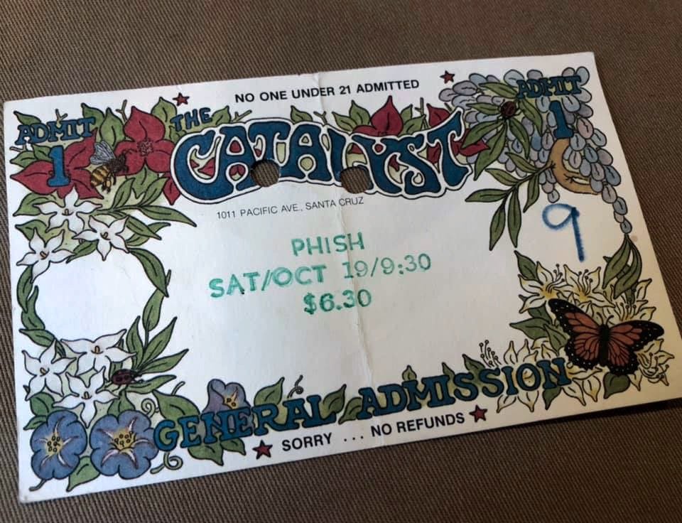 Ticket for 1991-10-19 at The Catalyst