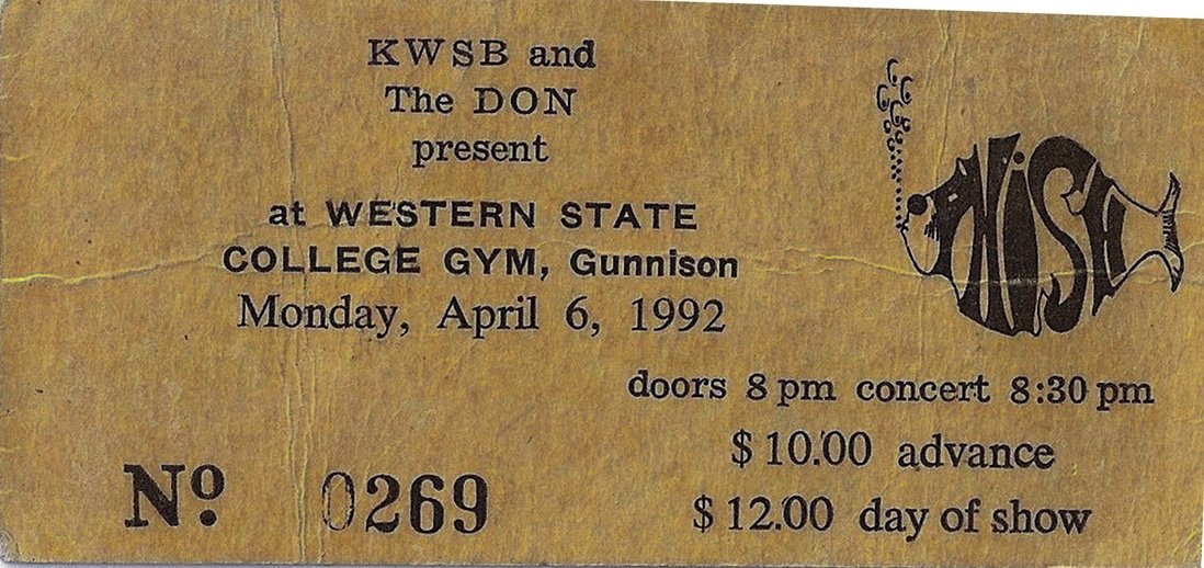 Ticket for 1992-04-06 at Western State College