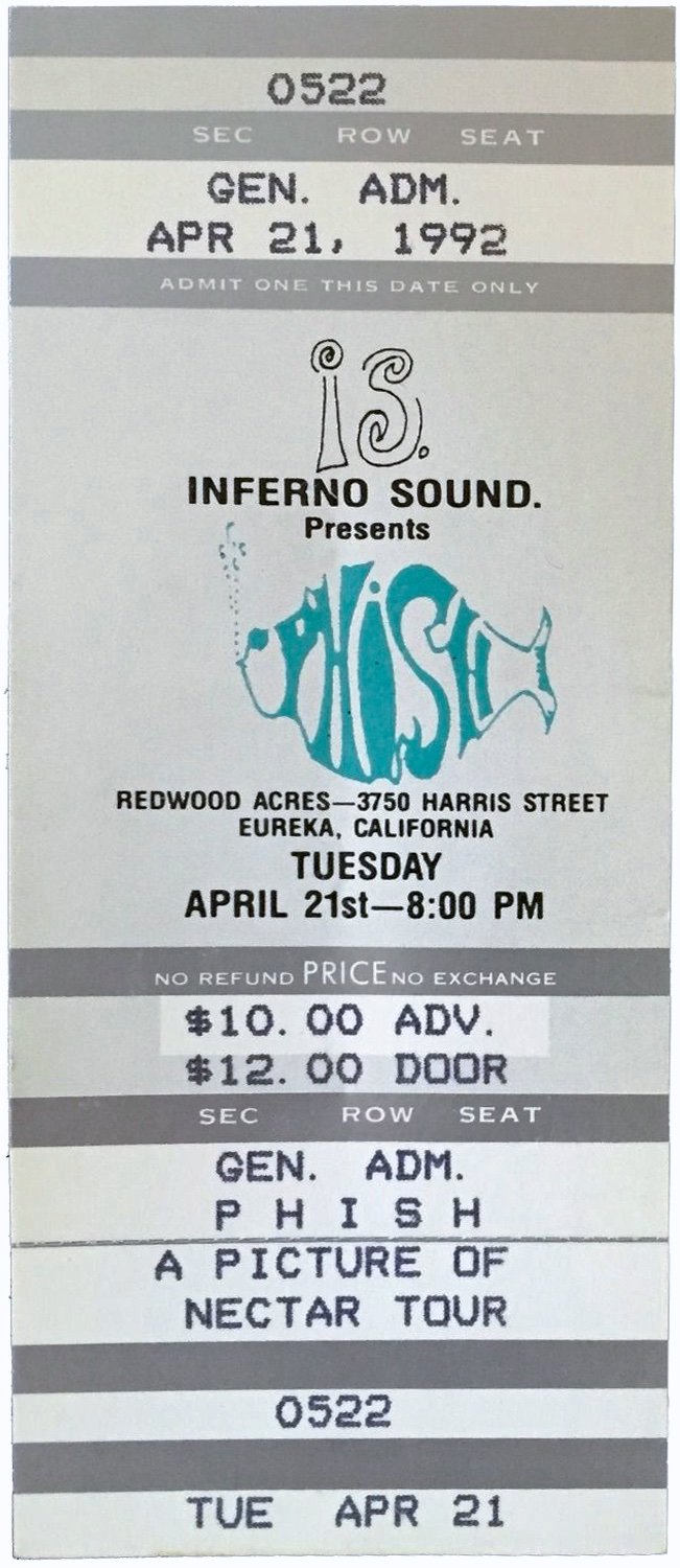 Ticket for 1992-04-21 at Redwood Acres Fairgrounds