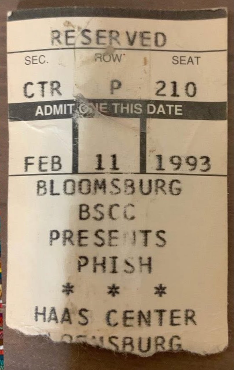 Ticket for 1993-02-11 at Haas Center