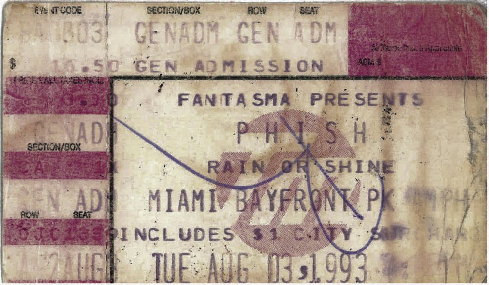 Ticket for 1993-08-03 at Bayfront Park Amphitheater