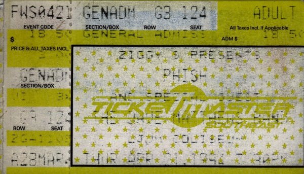 Ticket for 1994-04-21 at Lawrence Joel Veterans Memorial Coliseum
