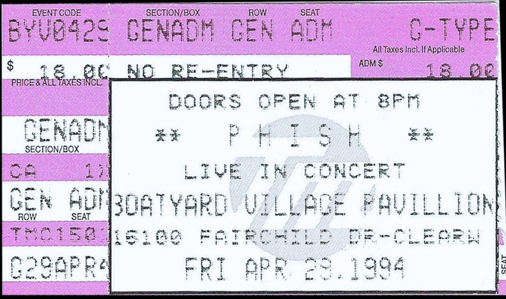 Ticket for 1994-04-29 at Boatyard Village Pavilion