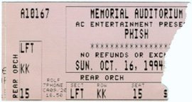 Ticket for 1994-10-16 at Soldiers And Sailors Memorial Auditorium