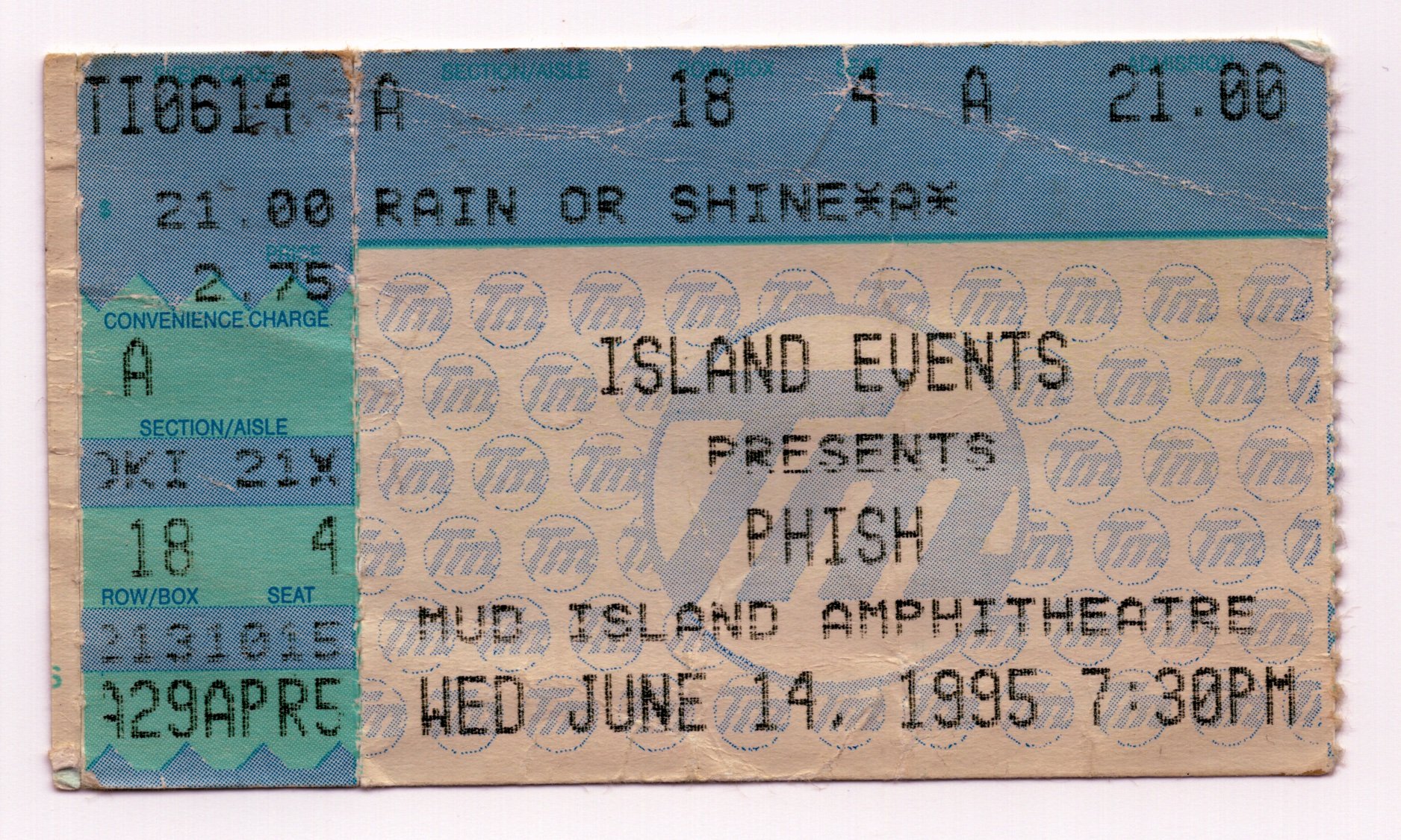 Ticket for 1995-06-14 at Mud Island Amphitheater