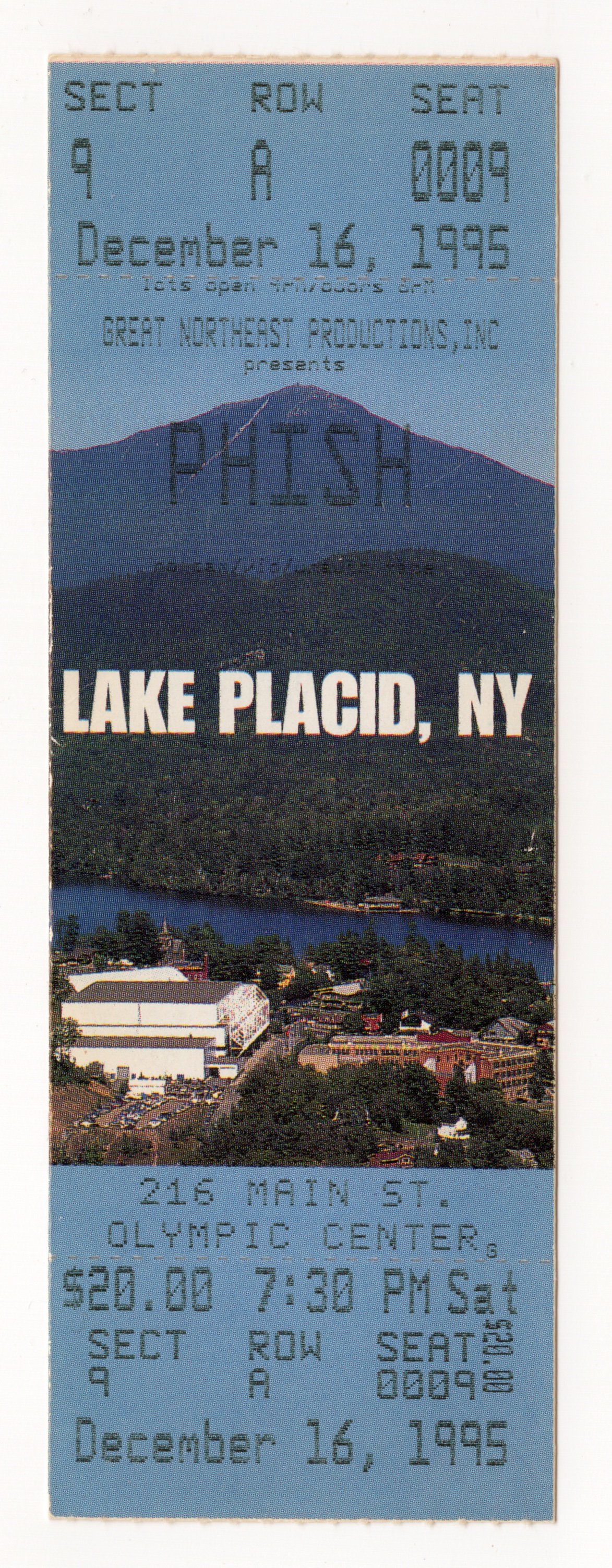 Ticket for 1995-12-16 at Olympic Center