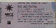 Ticket for 1996-07-18 at Theatre De Verdure