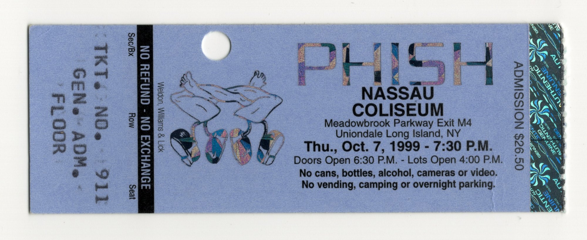 Ticket for 1999-10-07 at Nassau Coliseum