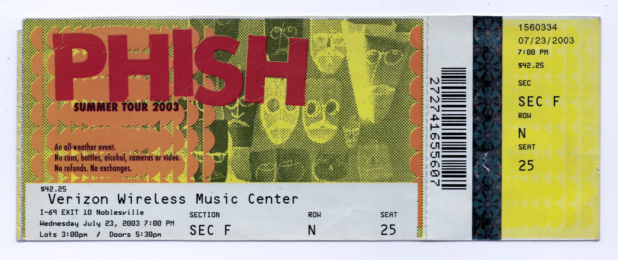Ticket for 2003-07-23 at Deer Creek