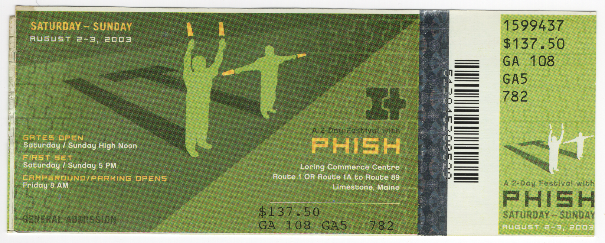 Ticket for 2003-08-01 at IT