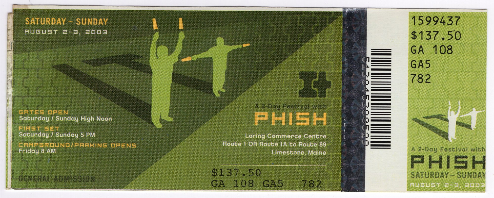 Ticket for 2003-08-03 at IT