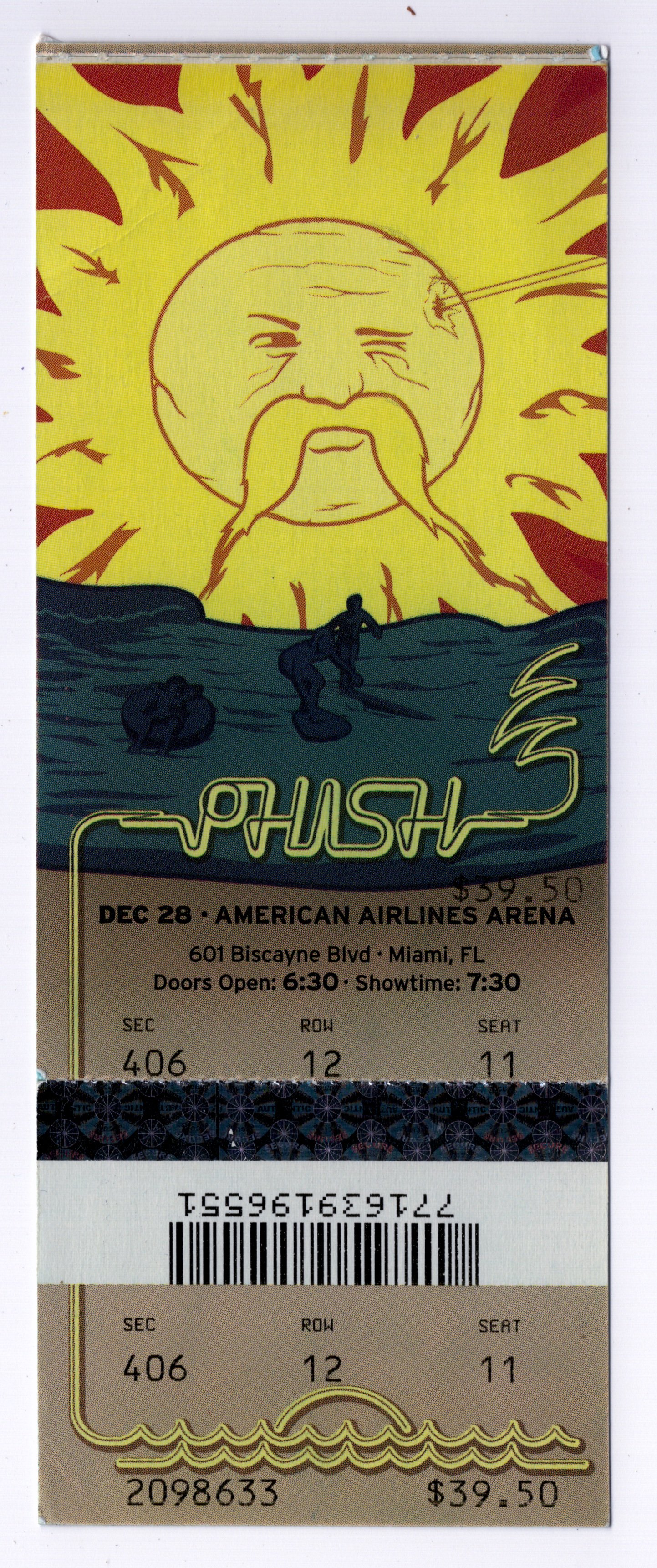 Ticket for 2003-12-28 at American Airlines Arena