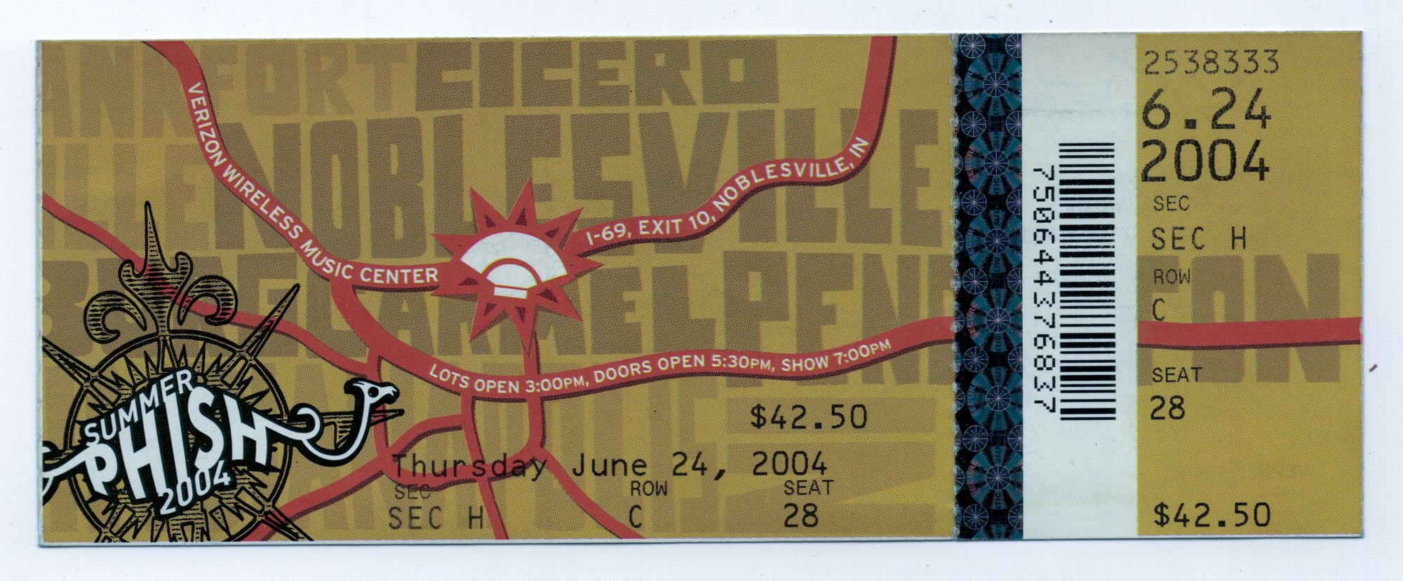 Ticket for 2004-06-24 at Deer Creek