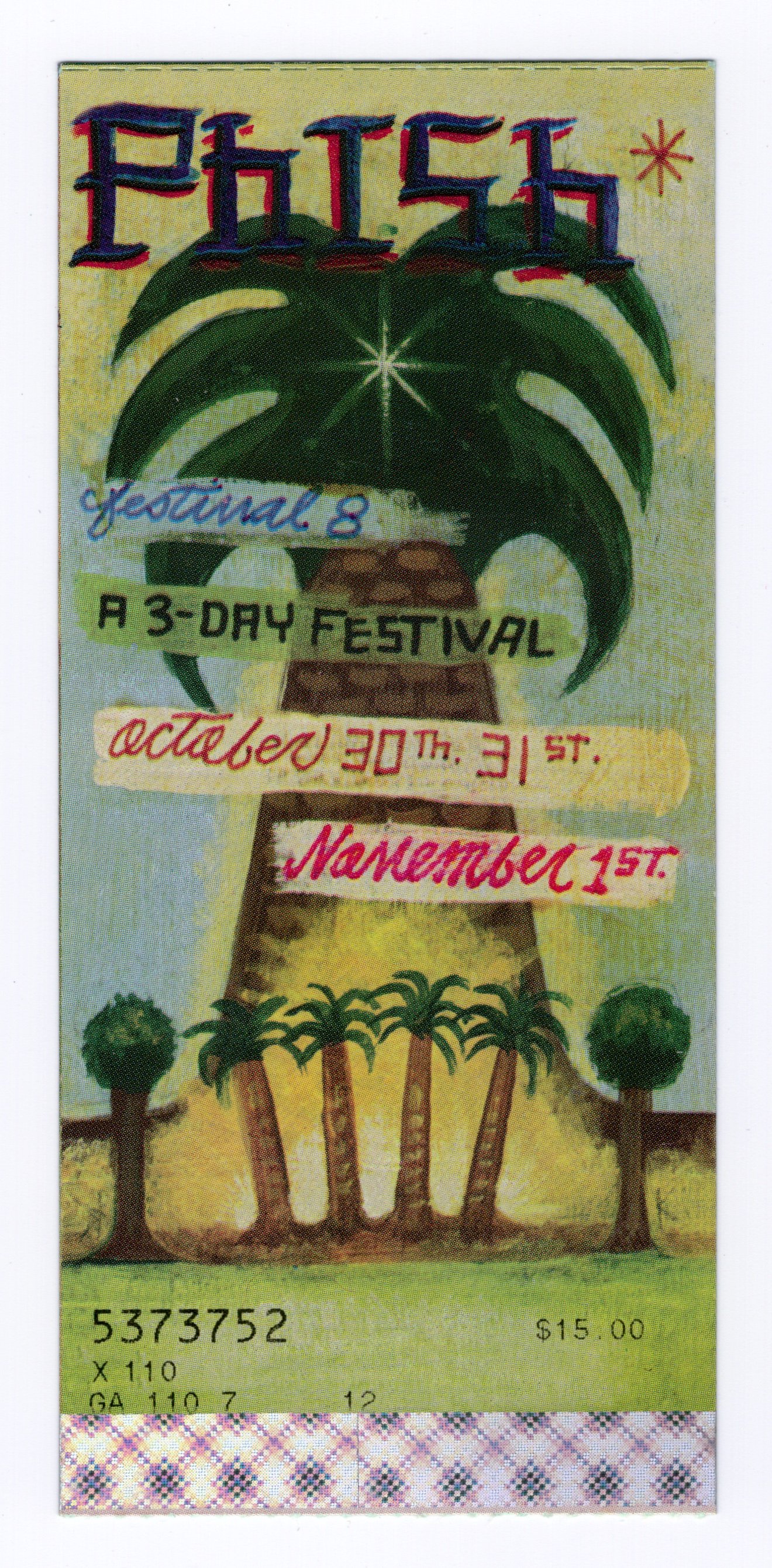 Ticket for 2009-10-30 at Festival 8