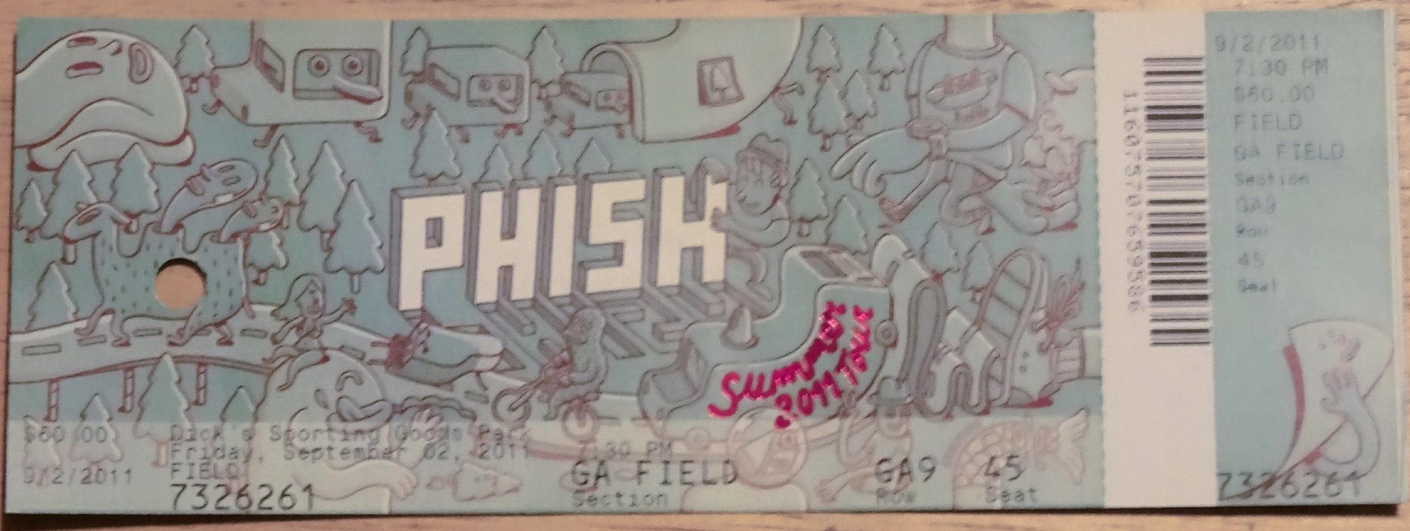 Ticket for 2011-09-02 at Dick's Sporting Goods Park