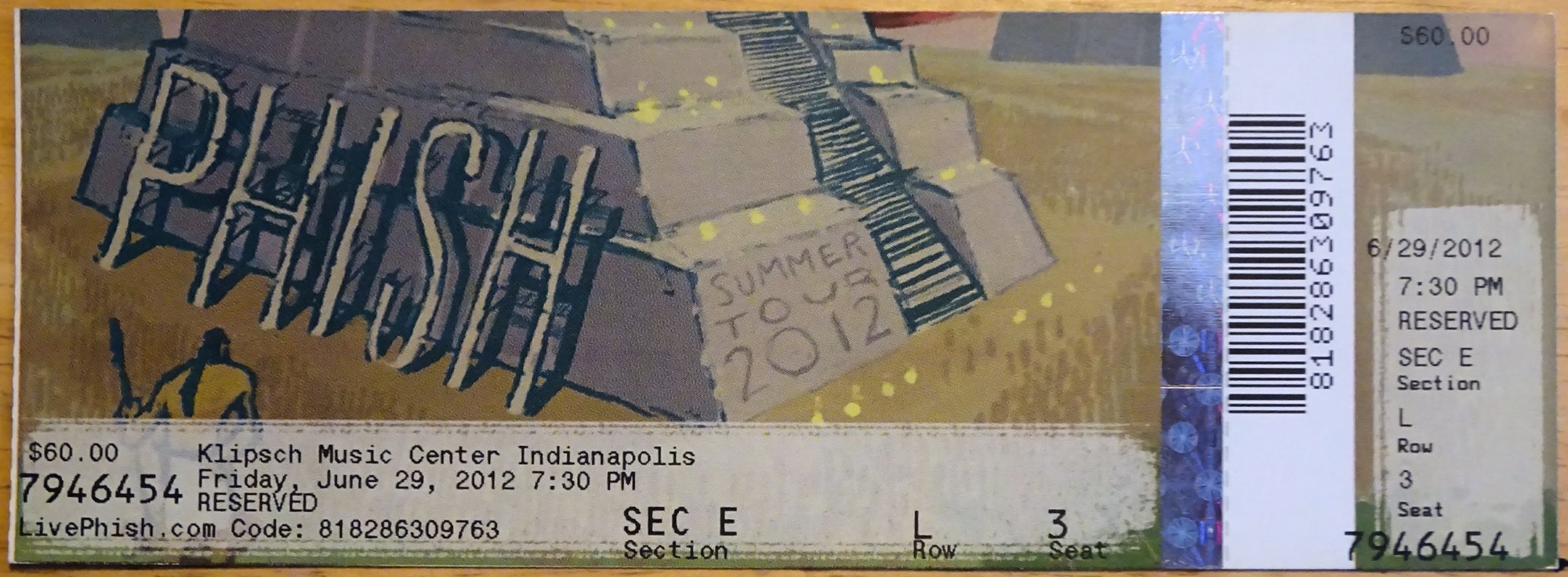 Ticket for 2012-06-29 at Deer Creek
