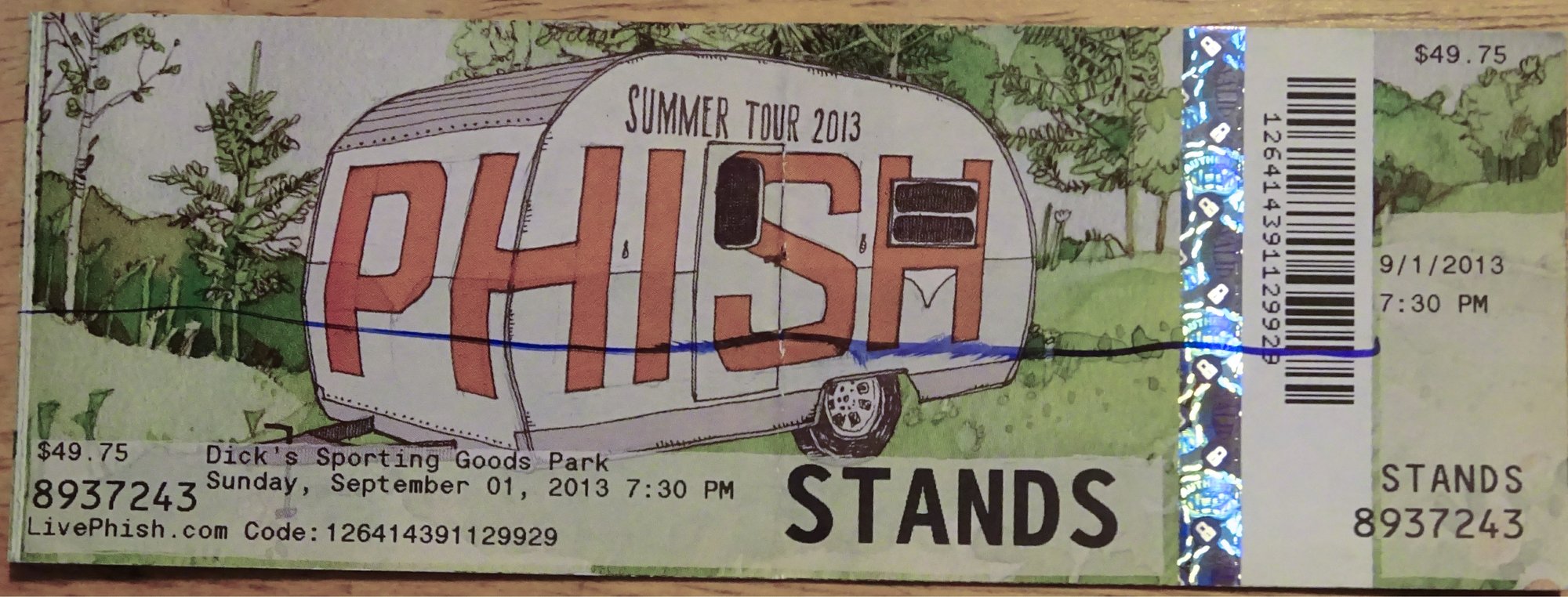 Ticket for 2013-09-01 at Dick's Sporting Goods Park