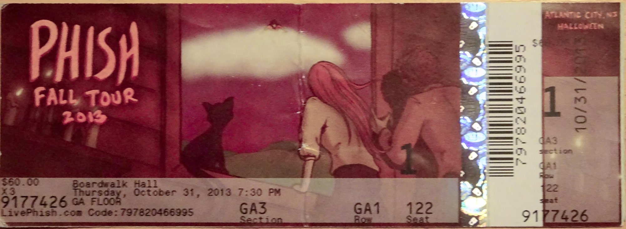 Ticket for 2013-10-31 at Boardwalk Hall