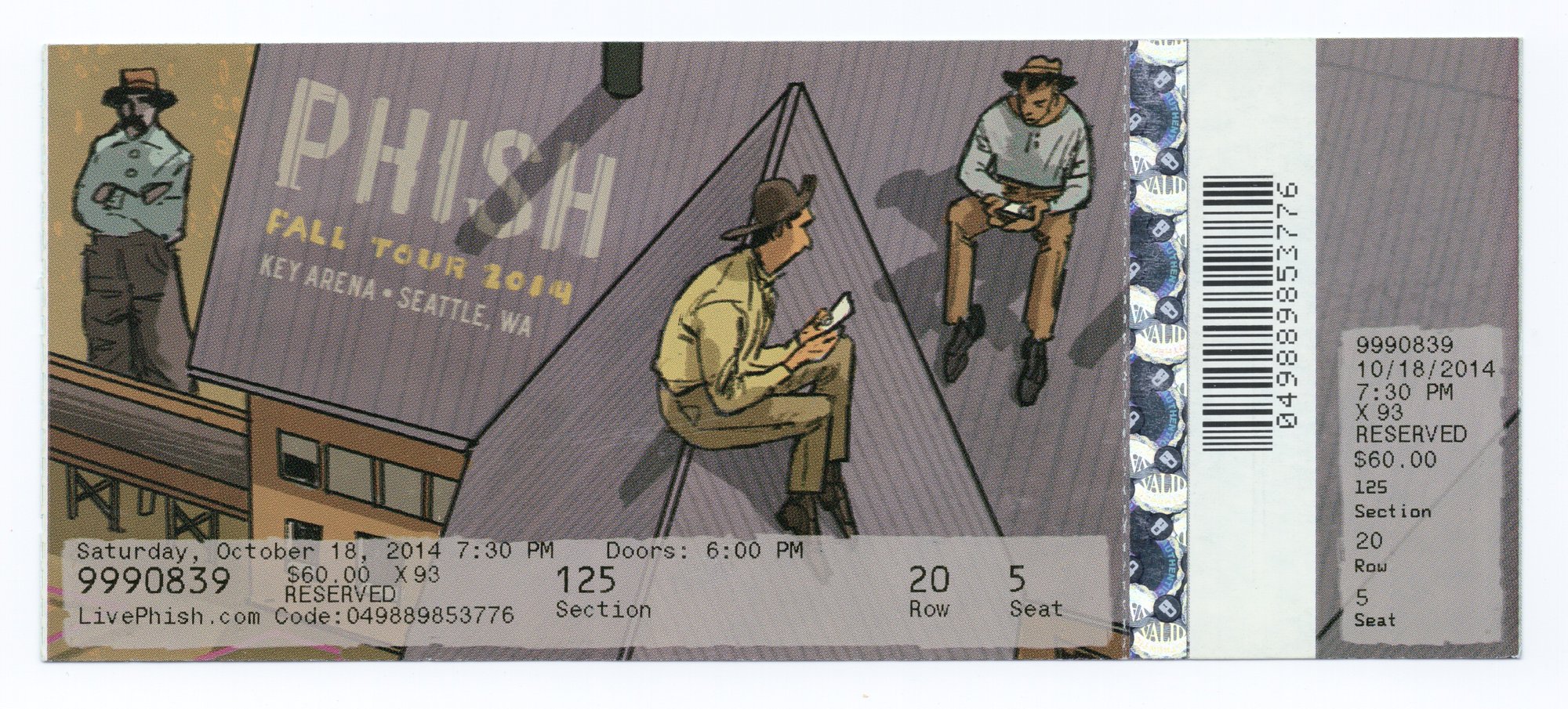 Ticket for 2014-10-18 at Key Arena