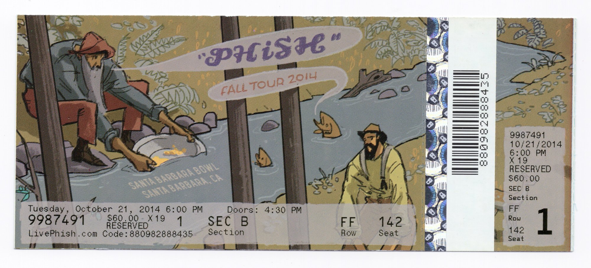 Ticket for 2014-10-21 at Santa Barbara Bowl