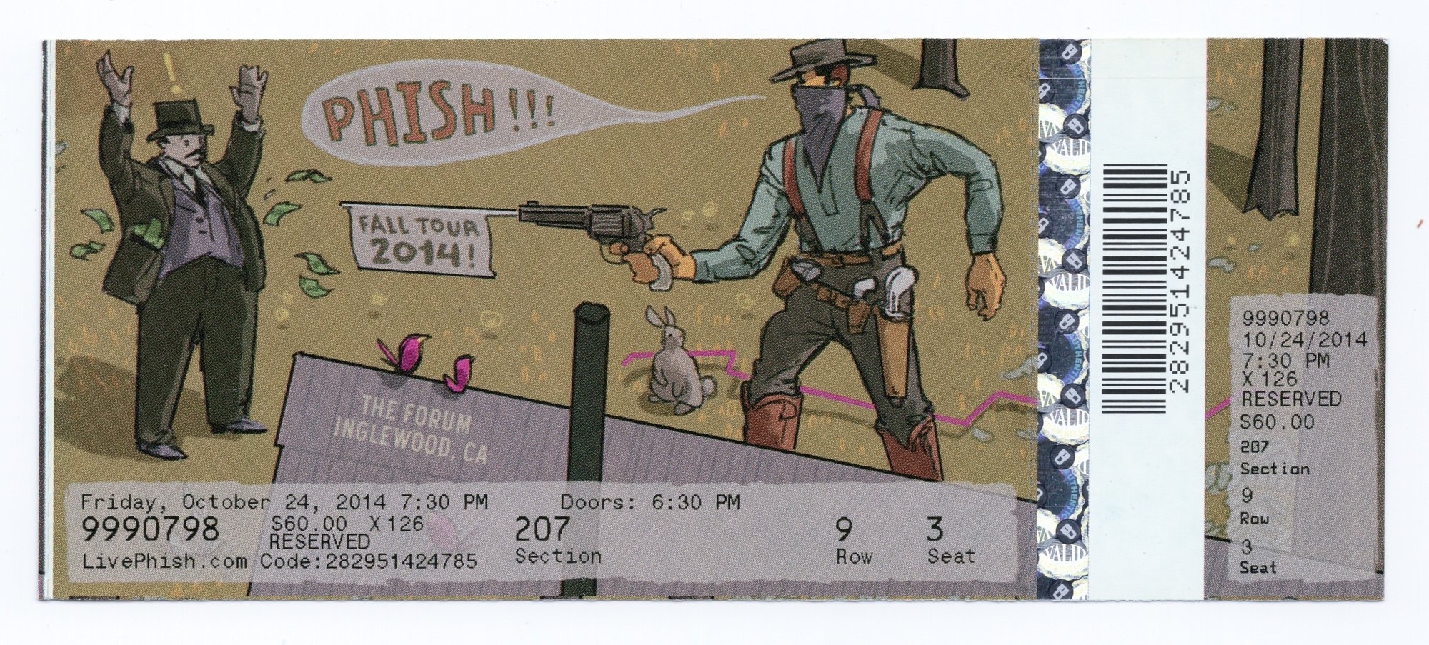 Ticket for 2014-10-24 at The Forum