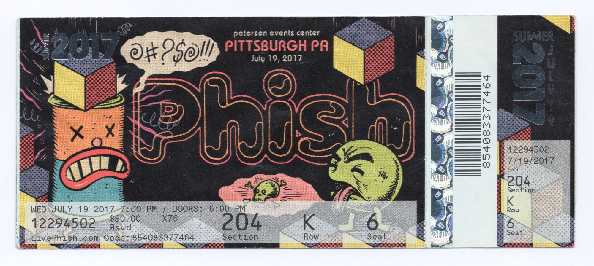 Ticket for 2017-07-19 at Petersen Events Center