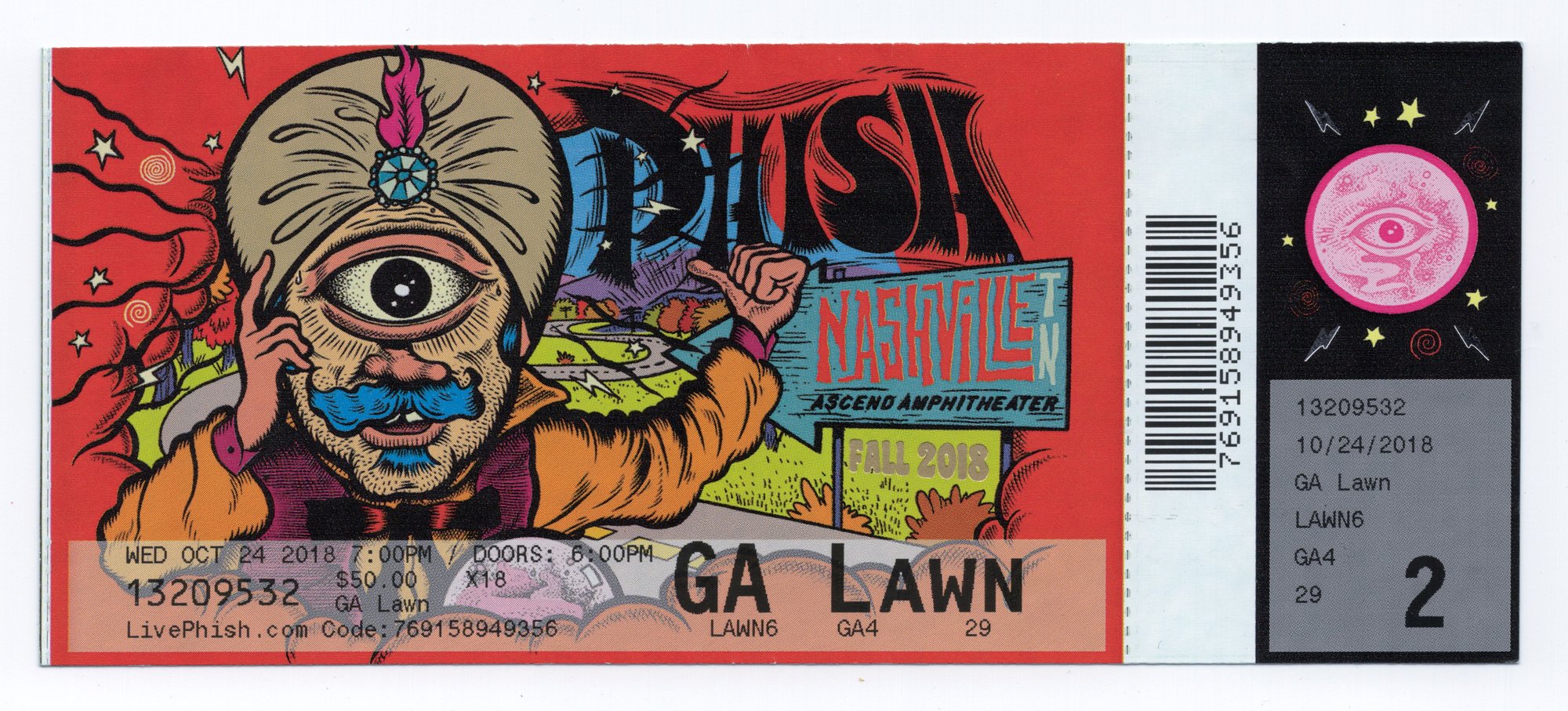 Ticket for 2018-10-24 at Ascend Amphitheater