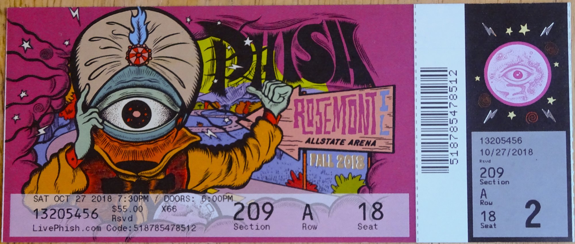 Ticket for 2018-10-27 at Allstate Arena