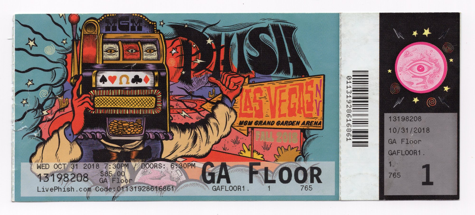 Ticket for 2018-10-31 at MGM Grand Garden Arena