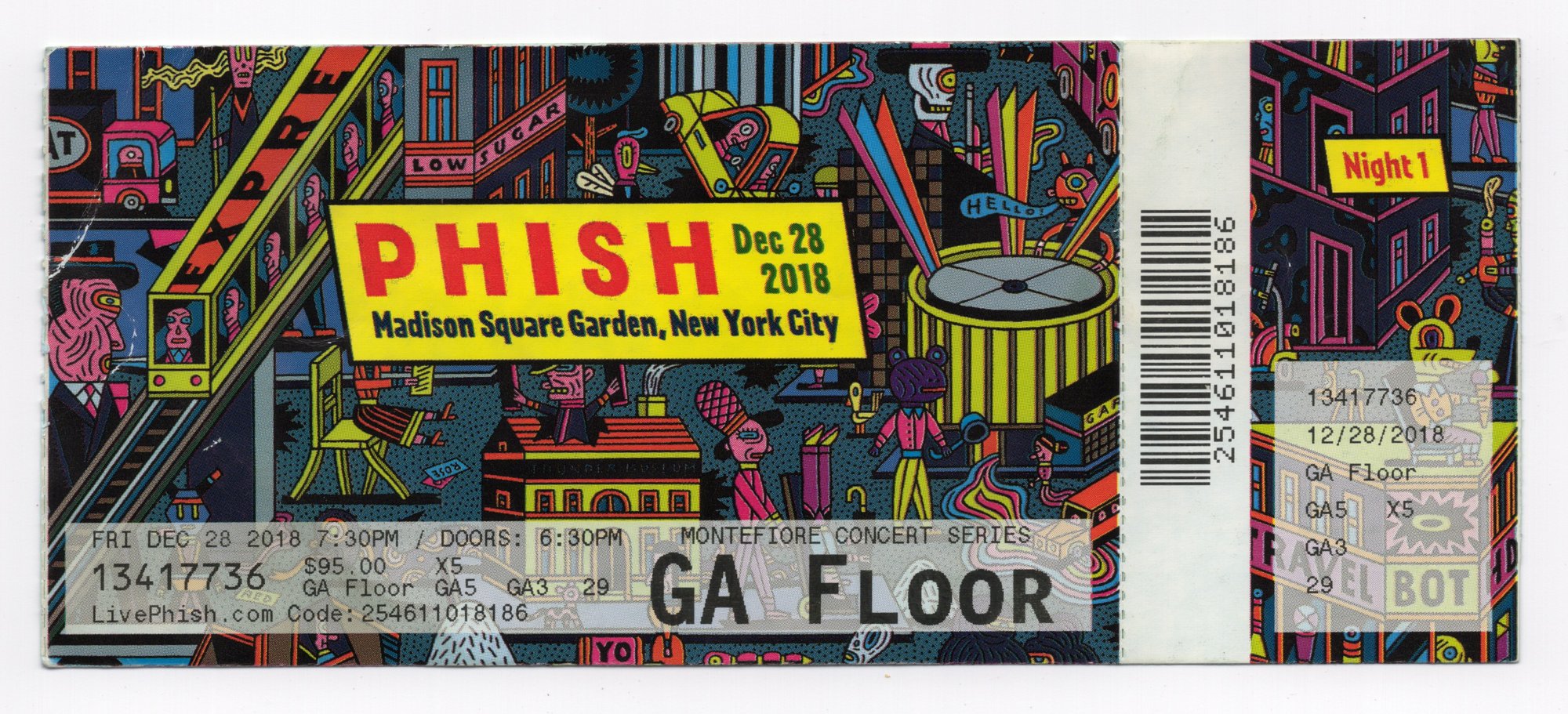 Ticket for 2018-12-28 at Madison Square Garden