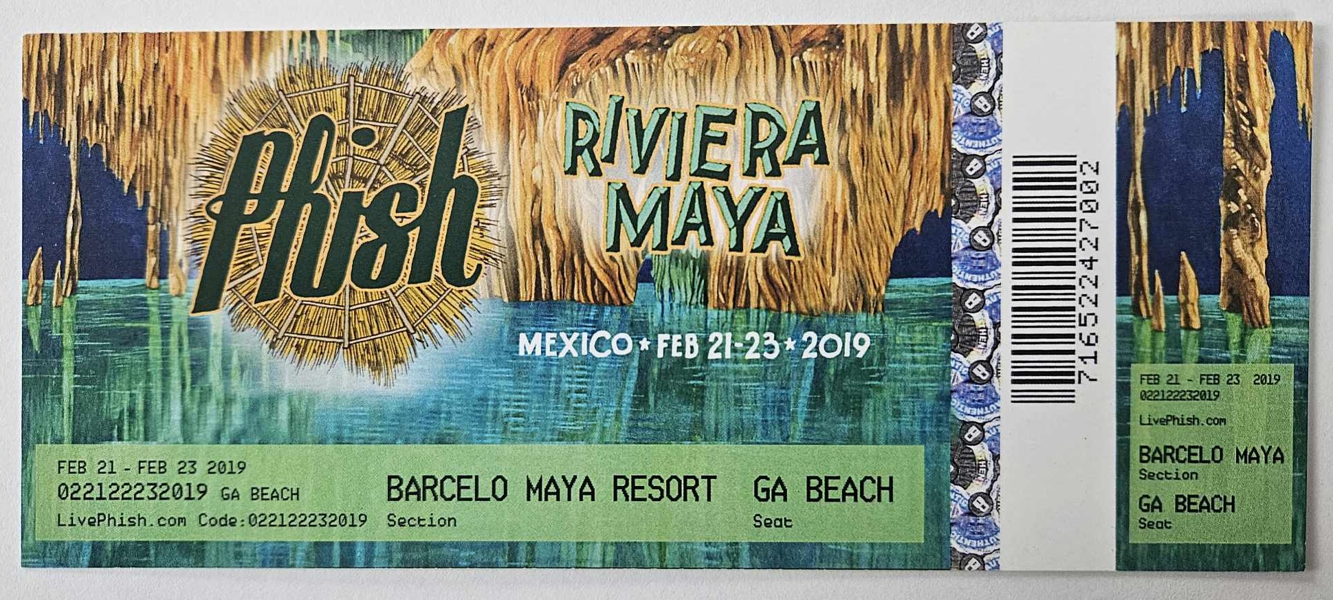 Ticket for 2019-02-22 at Barceló Maya Beach