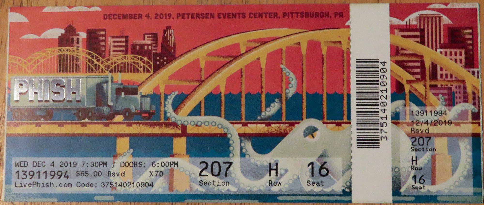 Ticket for 2019-12-04 at Petersen Events Center