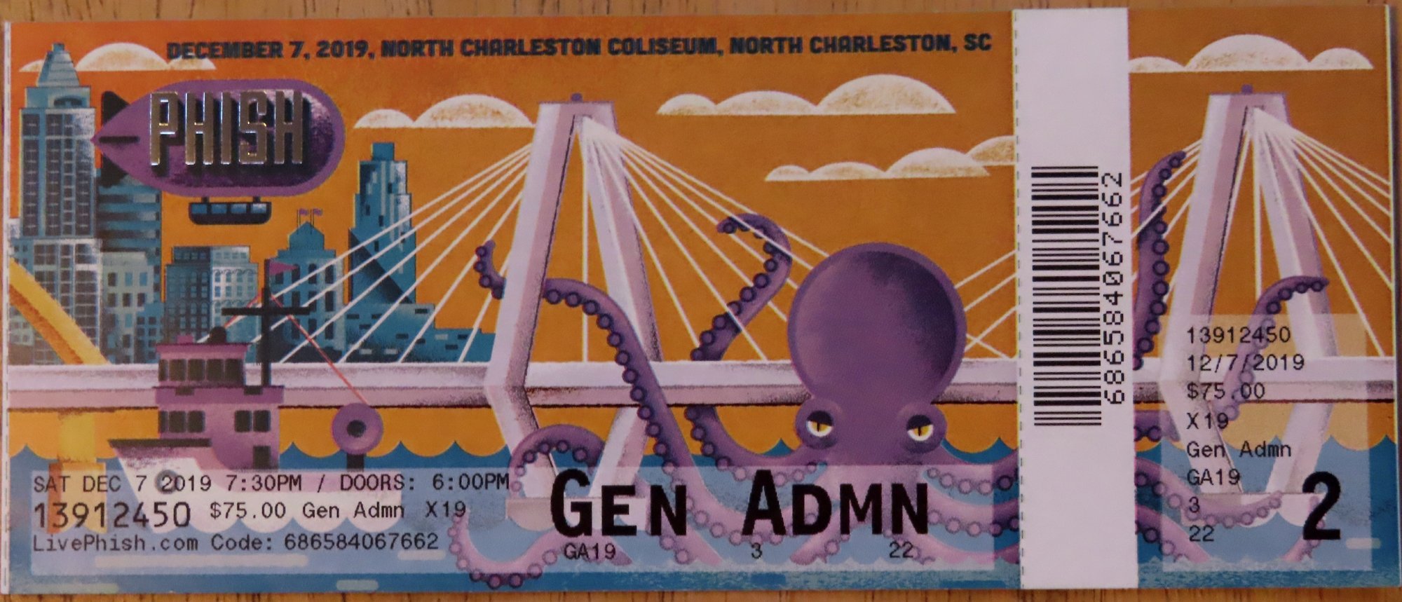 Ticket for 2019-12-07 at North Charleston Coliseum