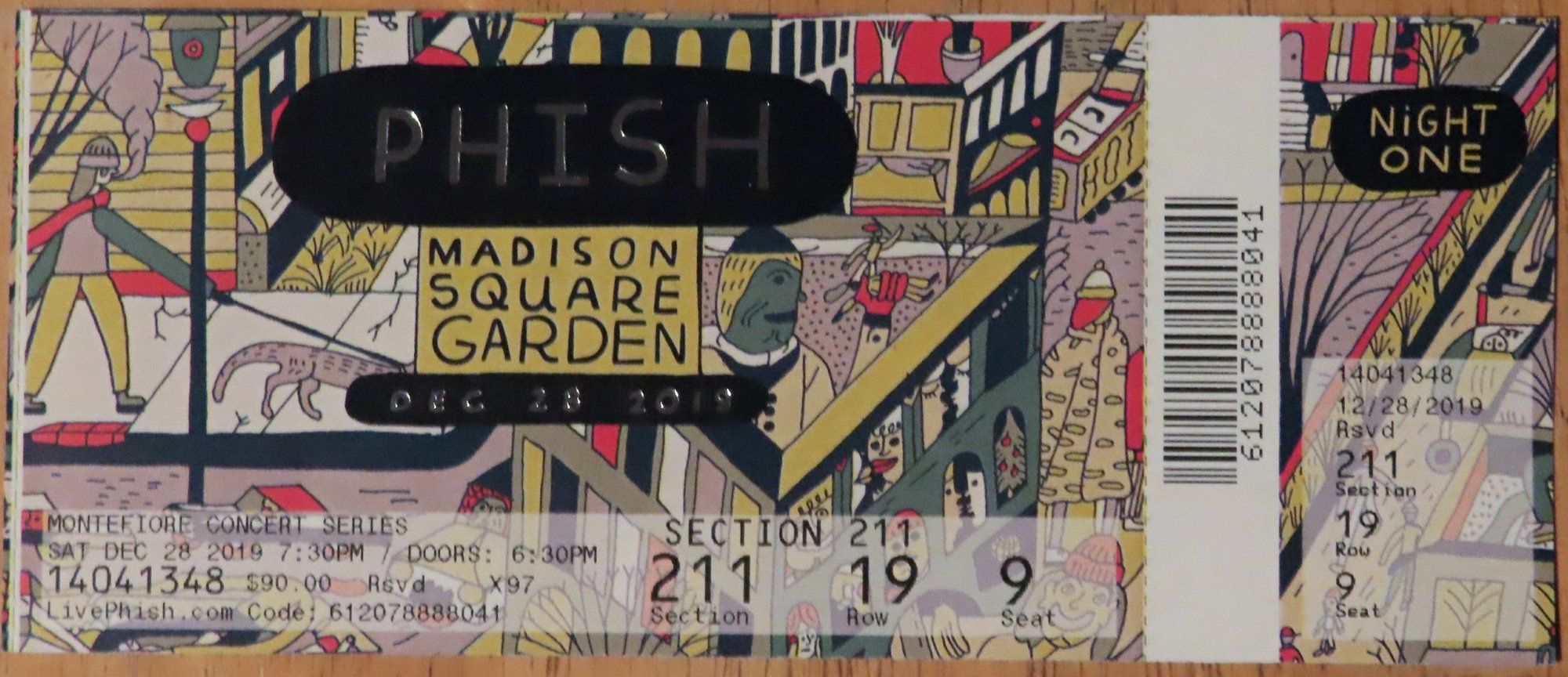 Ticket for 2019-12-28 at Madison Square Garden