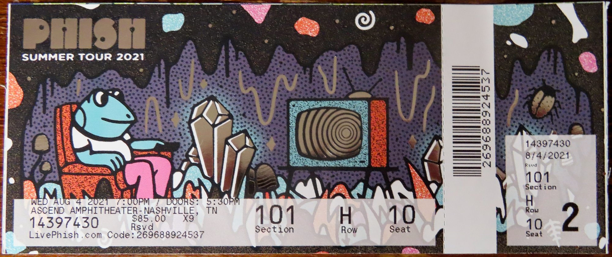 Ticket for 2021-08-04 at Ascend Amphitheater
