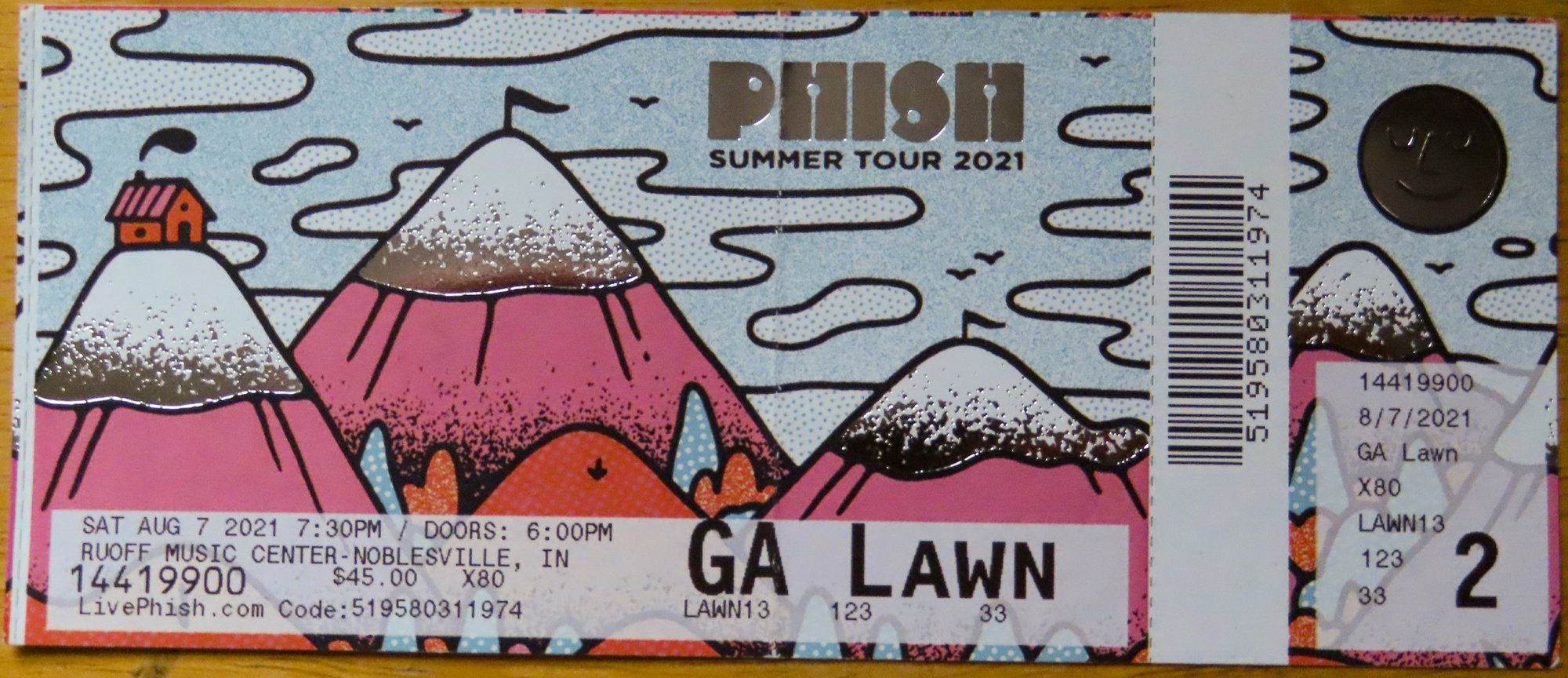 Ticket for 2021-08-07 at Deer Creek