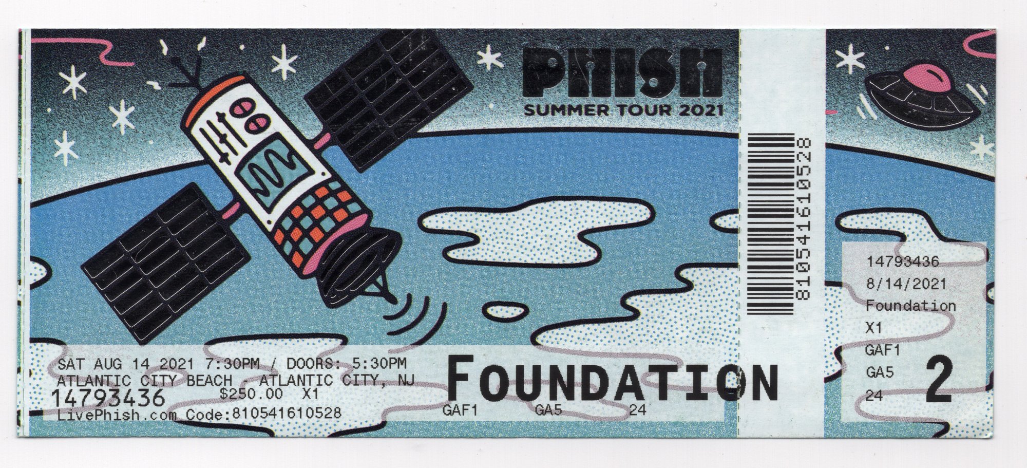 Ticket for 2021-08-14 at Atlantic City Beach