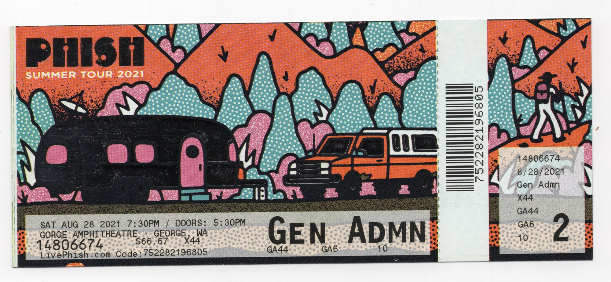 Ticket for 2021-08-28 at Gorge Amphitheatre