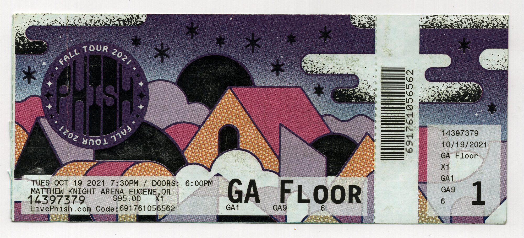 Ticket for 2021-10-19 at Matthew Knight Arena