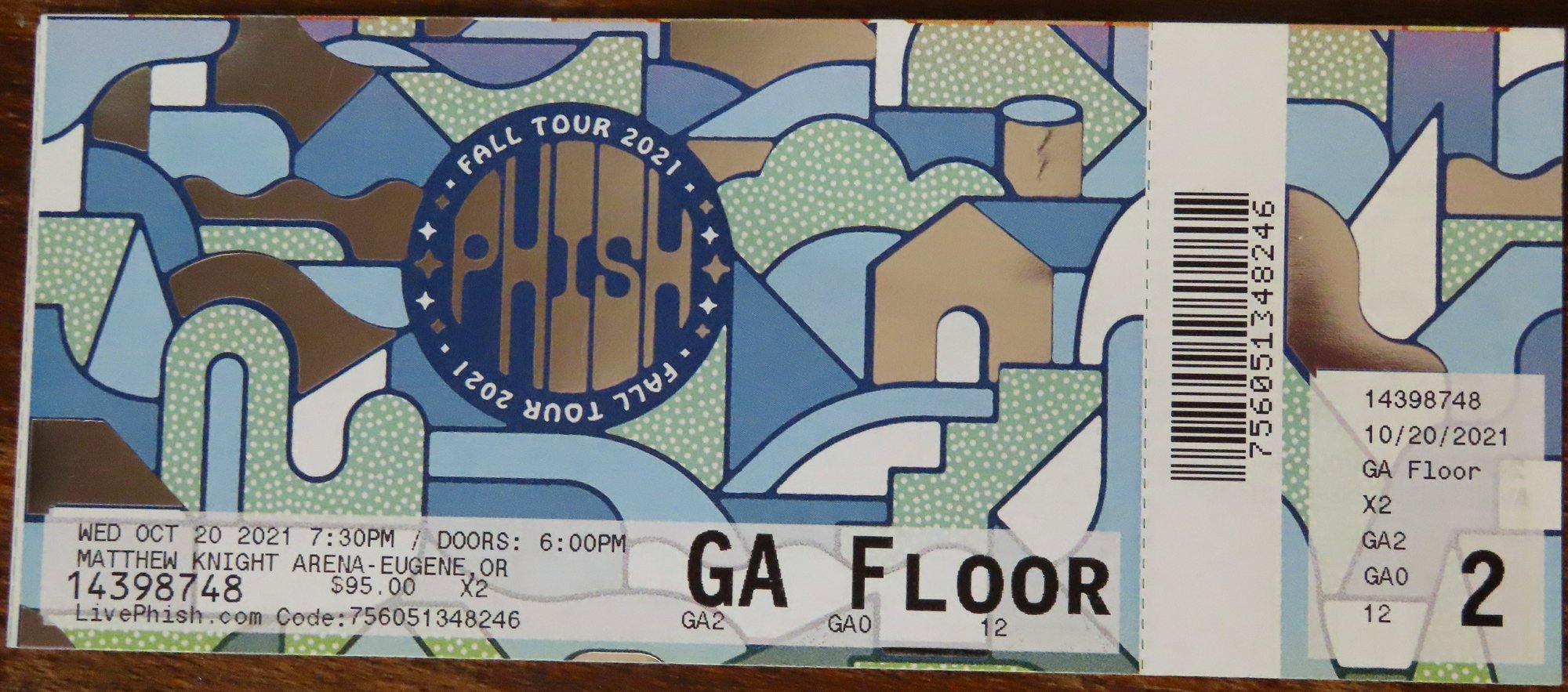Ticket for 2021-10-20 at Matthew Knight Arena